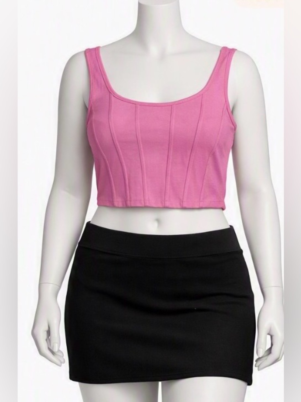 NWOT Scoop Neck Corset Detail Tank top